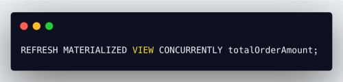 concurrent refresh